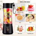 12 Blades Portable USB Charging Juicer, 500ML Mini Personal Blender, Electric Smoothie Juice Maker, Compact Rechargeable Mixer for Shakes, Fruit Vegetable Drinks, Travel Home Office Outdoor Use