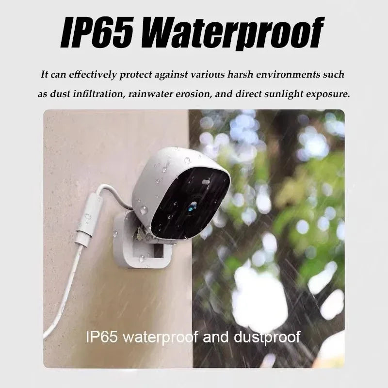 Lenovo HD 4K Mini Security Camera Ip65 Waterproof Full Color Night Vision Motion 2 Way Audio Wifi Monitor Indoor Outdoor