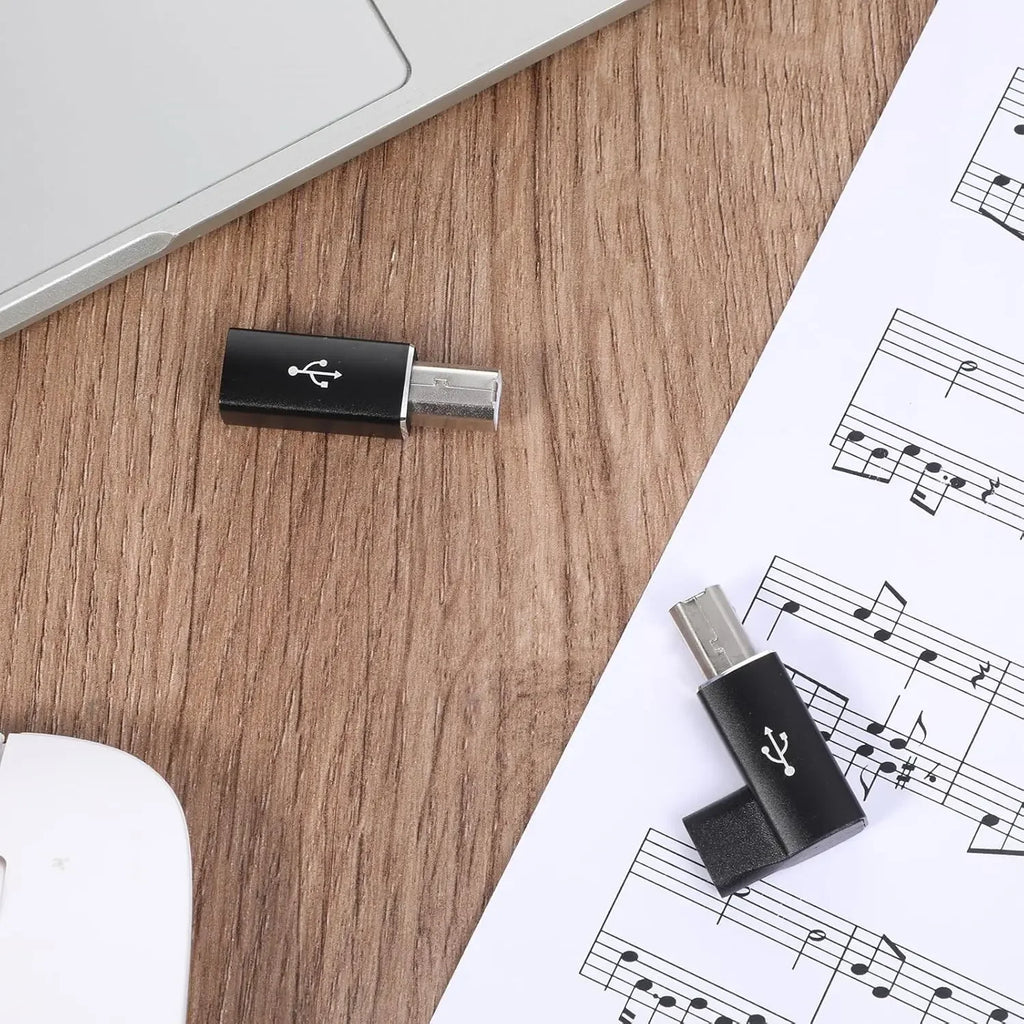USB C female to Midi 90 degree adapter, USB C to male USB B printer adapter, compatible with printers, MIDI, electronic pianos,i