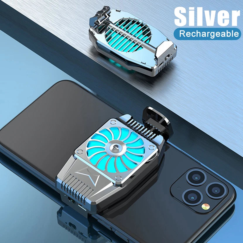 Semiconductor Phone Cooler Fast Cooling Radiator with Fan Low Noise For iPhone Android Gaming Live Streaming Mobile Phone Heat
