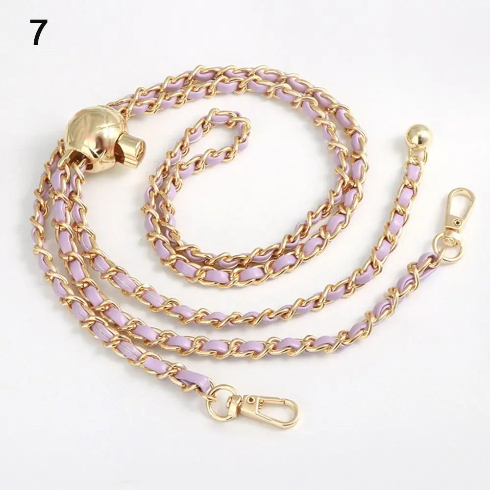 New Metal High-end Shoulder Strap Golden Balls Chain Adjustable Length Strap Replacement Shoulder Strap Non-fading Chain
