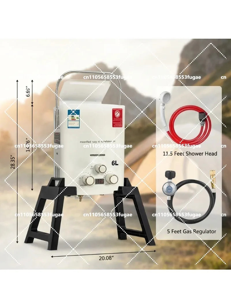 New Portable Gas Water Heater for RV Outdoor Camping Handheld Instant Hot Water Device