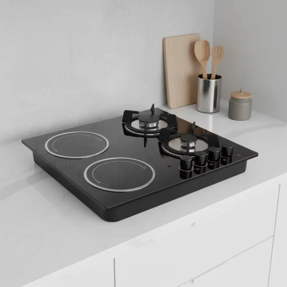 two gas and two electric heating built-in multi-function cooker with Class A energy efficiency, suitable for hotel and home