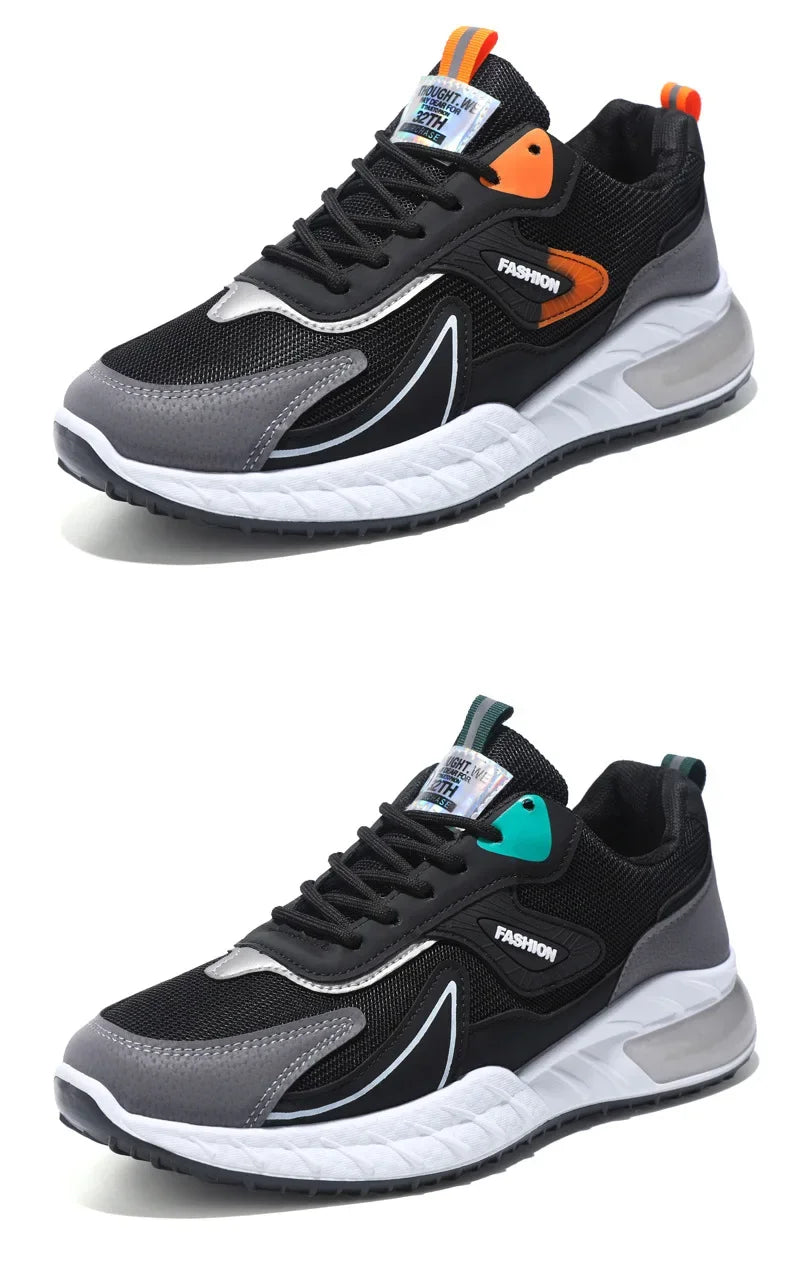 Men's Sneakers Fashion Breathable Vulcanized Shoes Casual Sports Shoes Men Trendy Lace-up Sneakers Zapatillas Hombre 2024