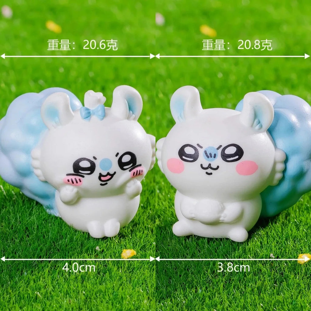 Cute Momonga Hachiware Mini figurine cute cartoon Chiikawa Usagi in-vehicle ornament desktop trinket gifts for girls