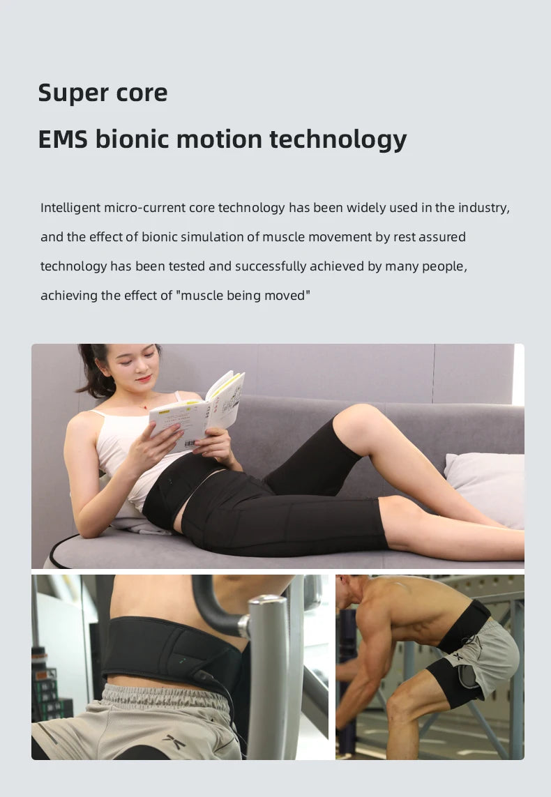 Electric Muscle Stimulator ABS Toning Belt,Gym Sports Weight Loss Body Shaper Vibrator Arm Belly Waist Massager EMS Arm Traine