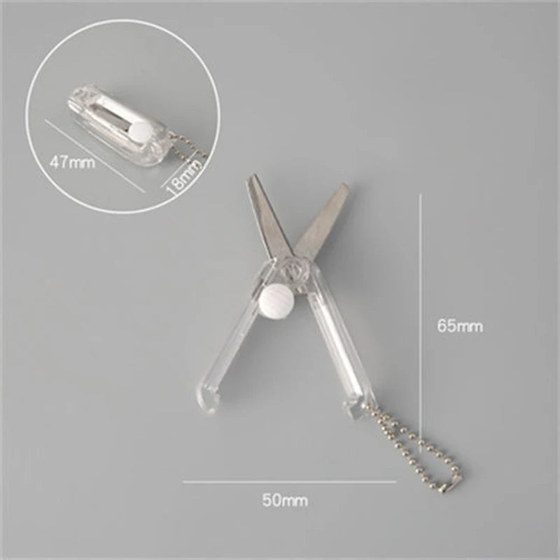 Mini Portable Portable Small Scissors Creative Paper-cutting Notebook Tool That Can Be Extended and Folded