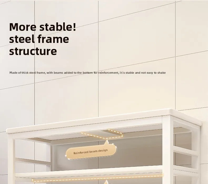 Kitchen Storage Shelf Metal Frame Organizer Stand for Microwave Oven Pantry Furniture for Home Dining Room Restaurant