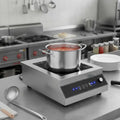 Portable Induction Cooktop, 5000W Commercial Induction Burner with 16 Temperature Settings, Stainless Steel Countertop Induction Hot Plate with 4H Timer, Child Lock, for Restaurant Cooking