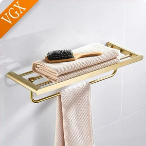 VGX Luxury Gold Bathroom Faucets High Basin Mixer Tall Sink Faucet Gourmet Washbasin Tapware Hot Cold Water Tap Brass Chrome