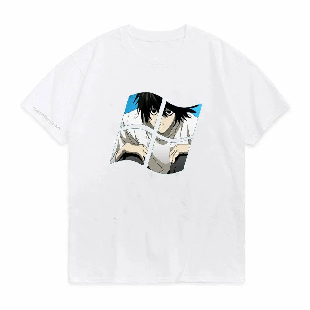 Men Kawaii Cartoon Summer Tops Misa Amane Graphic Tees Japanese Anime T-shirt Death Note T  Harajuku Unisex Pop Y2k Tshirt