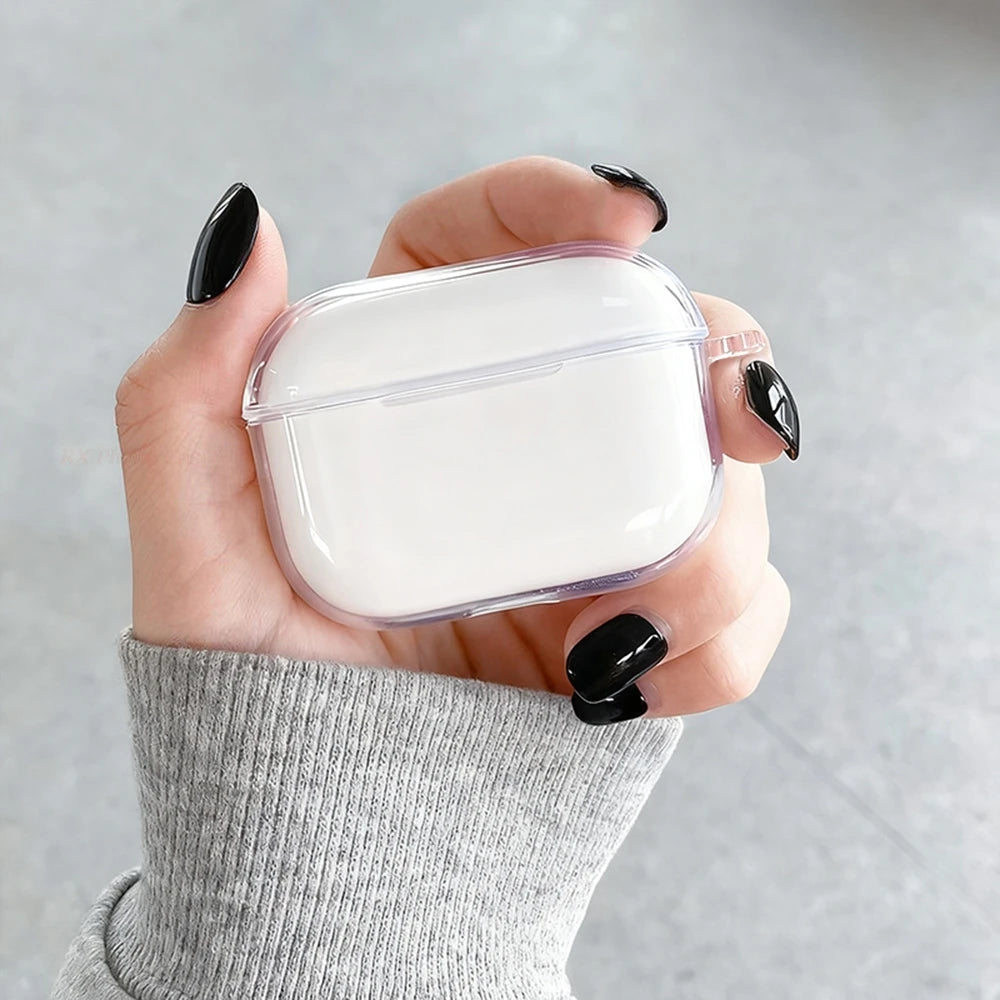 Clear Soft TPU Earphone Case For Airpods Pro 3 Pro 2 Pro Shockproof For Airpods 4 3 2 1 Bluetooth Wireless Earphone Cover Solid