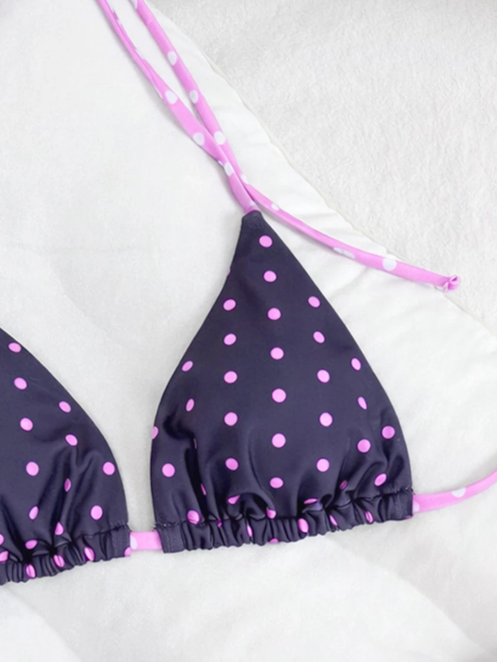 2026 Women's Retro Polka Dot Bikini Set Push up Tie Side Swimwear Sexy String Bikini Bottom for Beach Vacation Bathing Suits