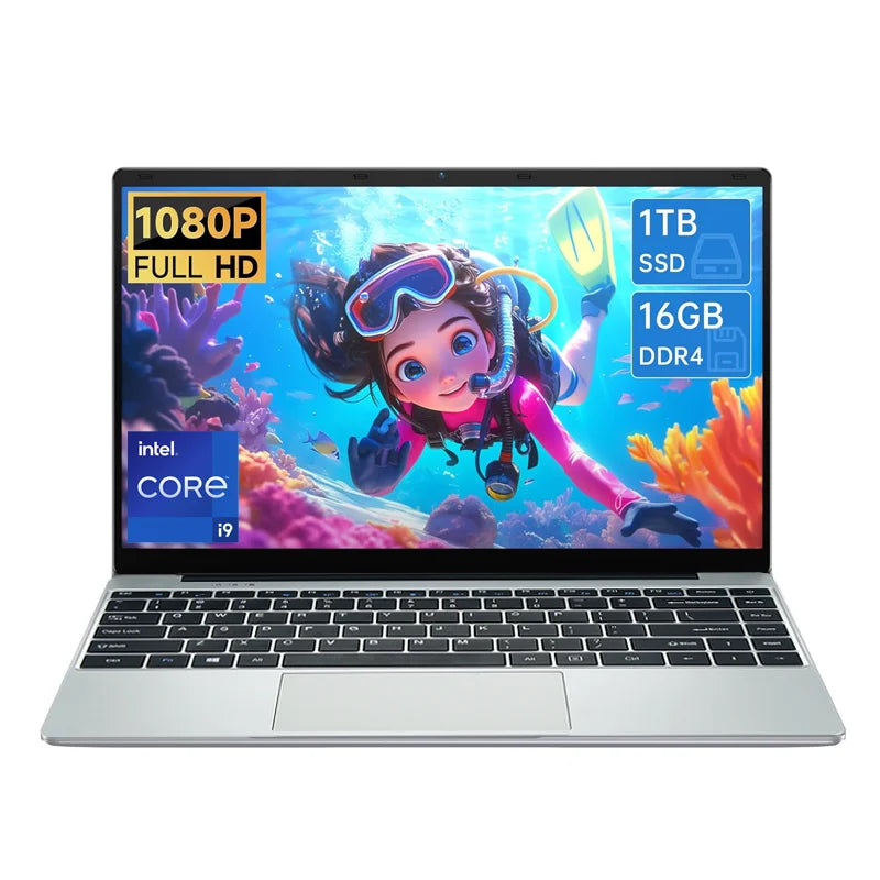 Brand New Laptop Computer Windows 11 Pro 14.1' Intel CORE I9-10980HK 16GB 1/2TB 1920*1080 Resolution Office Gaming PC Notebook