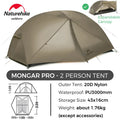 Naturehike Tent Mongar BASE/PRO/UL 1 2 3 Person Tent Ultralight Outdoor Camping Tent Waterproof Hiking Backpacking Tent Awning