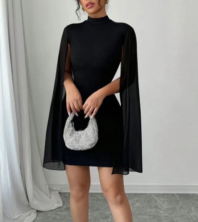 Spring Autumn Fashion Elegant Dress Slim Long Sleeve Women's Party Sexy Mini Slim Robe Solid Color Cocktail Vestidos Nightclub