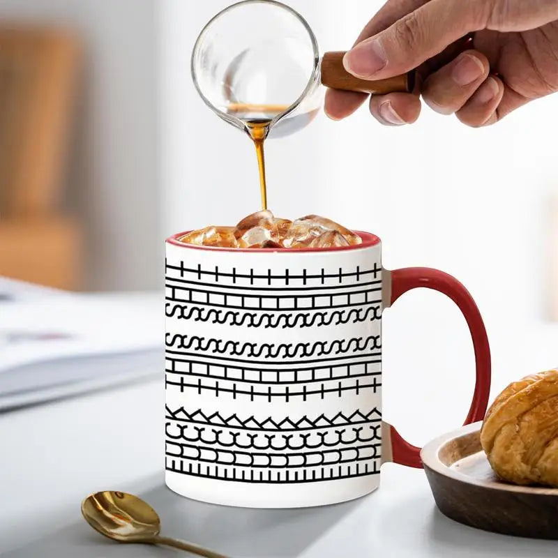 11.83 oz Coffee Mug with Handle Tea Cup Novelty Microwave-Safe Coffee Cup Ceramic Drinking Cup Desktop Ornament for Kitchen Home