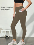 Women's Super Soft Leggings with Pockets, High Waisted Tummy Control for Yoga Workout and Casual Lounge Wear Comfort
