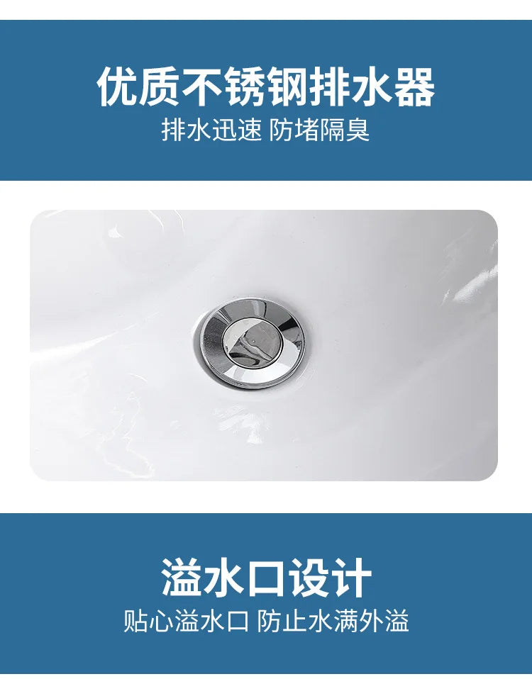 Integrated hand and foot washing basin - ceramic washbasin Интегрированная раковина для мытья рук и ног — керамическая раковина