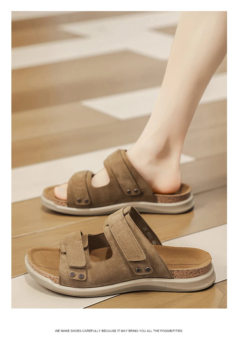 Sandals Breathable Soft Flat Shoes Men Slippers Breathable Casual Shoes for Men Beach Sandals Summer Fashion Shoes Luxury