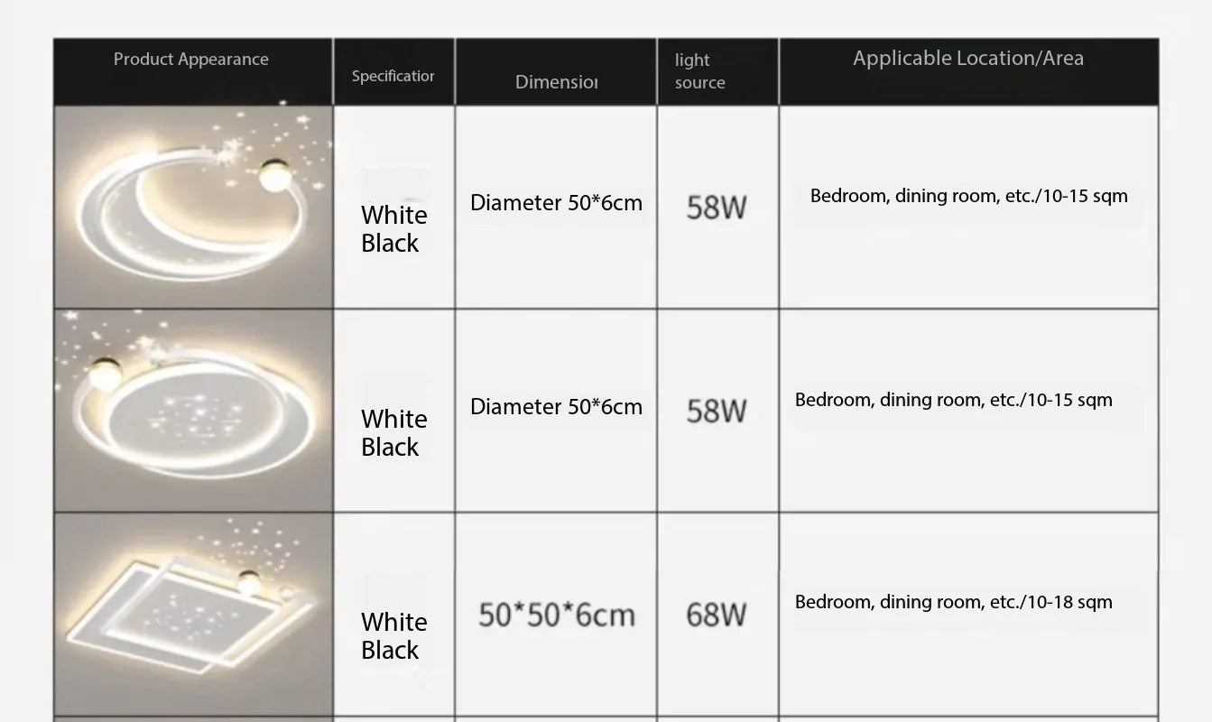 Modern LED Living Room, Dining Room, Bedroom Ceiling Lights, Luxurious and Simple Ceiling Lights, Indoor Home Lighting Fixtures