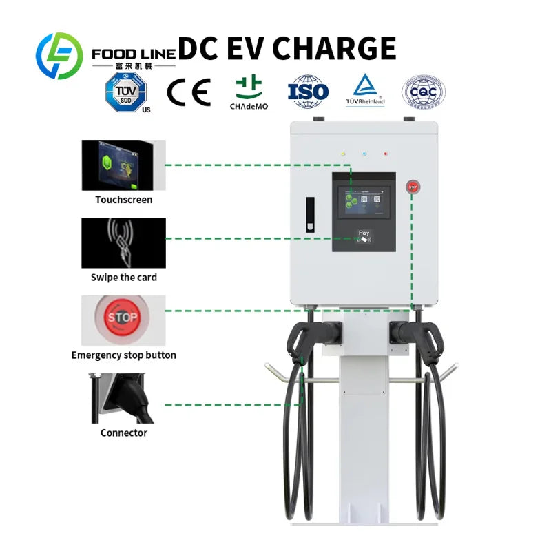 Customized 20-60KW Multi Power DC Fast Charger, GB/T Single Connector Floor Standing Charging Station Suitable