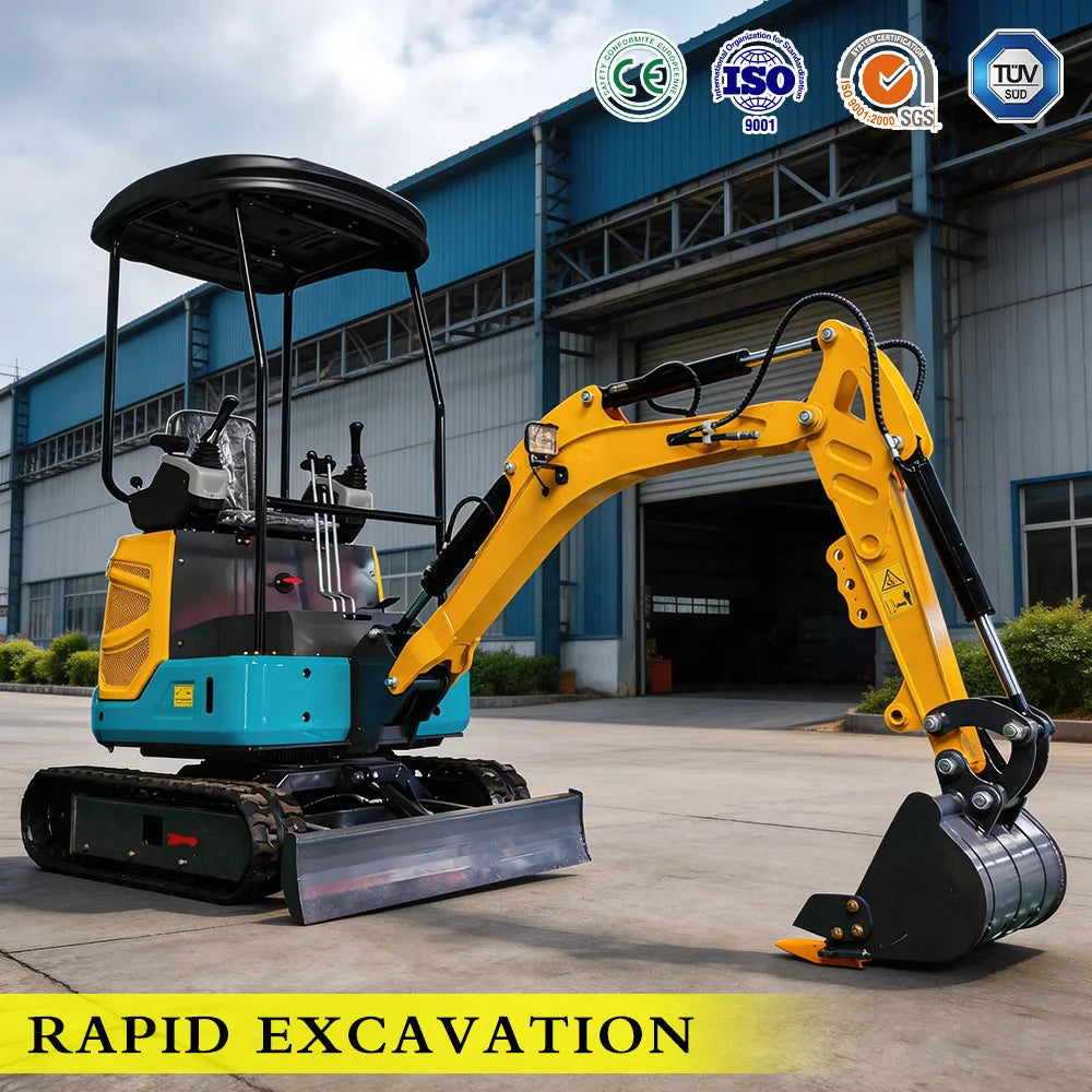 Mini Digger 0.8-2 Ton For Trenching Digging Grading Multi Scene Small Excavator For Kubota Engine CE/EPA Certified Safe Operatio