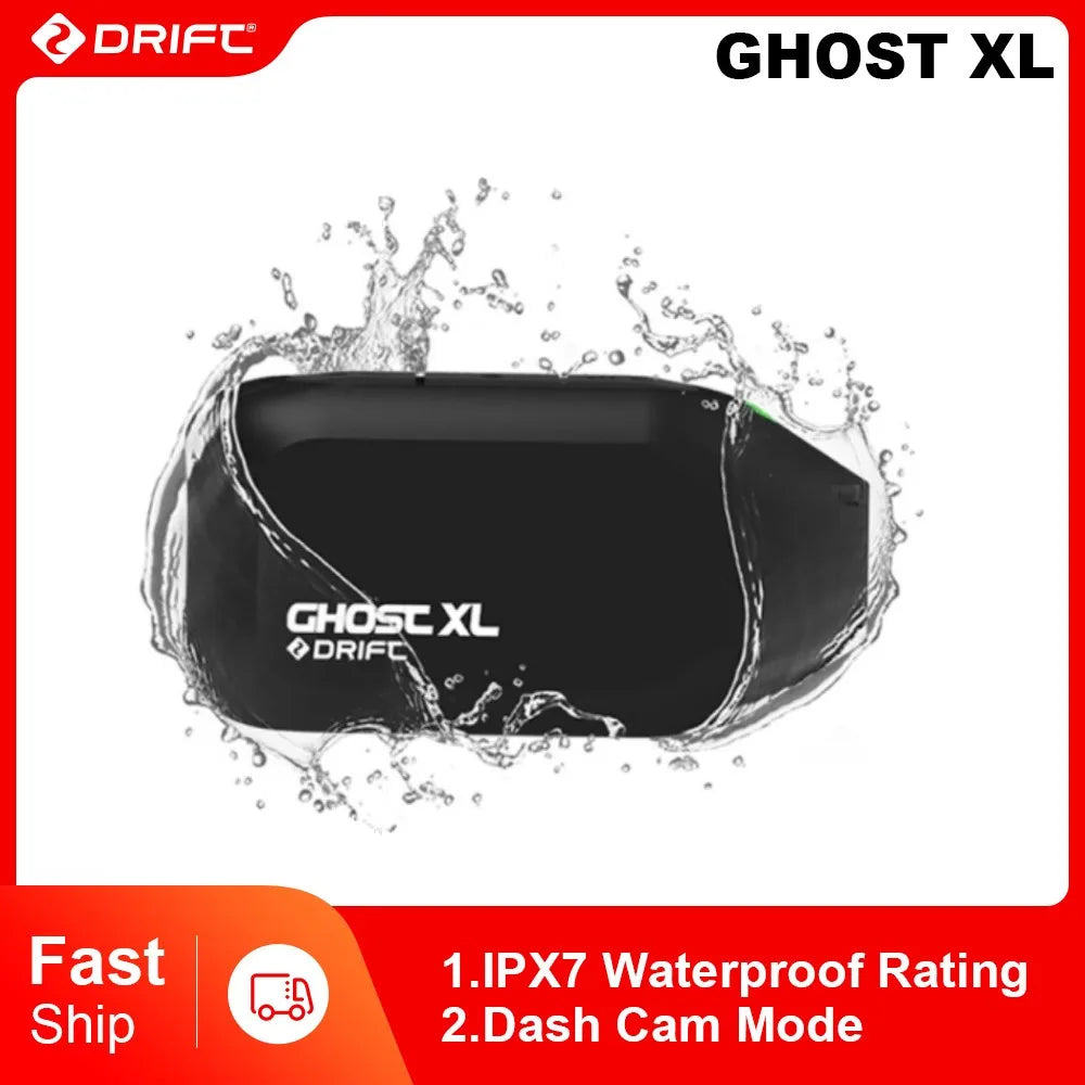 Drift Ghost XL Action Camera 1080P Sport Camera WiFi with Rotating Lens and Dash Cam Mode IPX7 Waterproof Motorcycle Helmet Cam