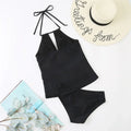 Bikini 2022 New Mujer V Neck Swimsuit Women Lace Up Swimwear Tankini Beach Bathing Suit Female Brazilian