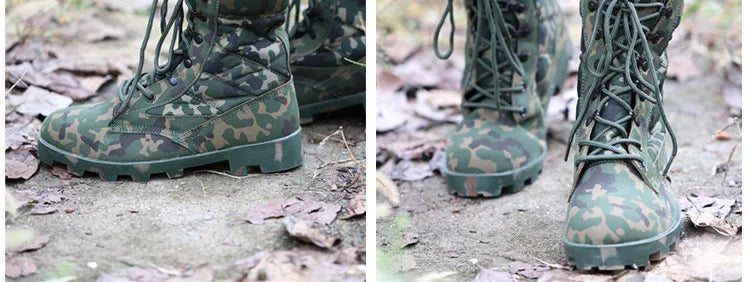 Male Outdoor Training Combat Hunting Boots Spring Autumn Men Jungle Hiking Sports Climbing Camping Breathable Camo Desert Shoes