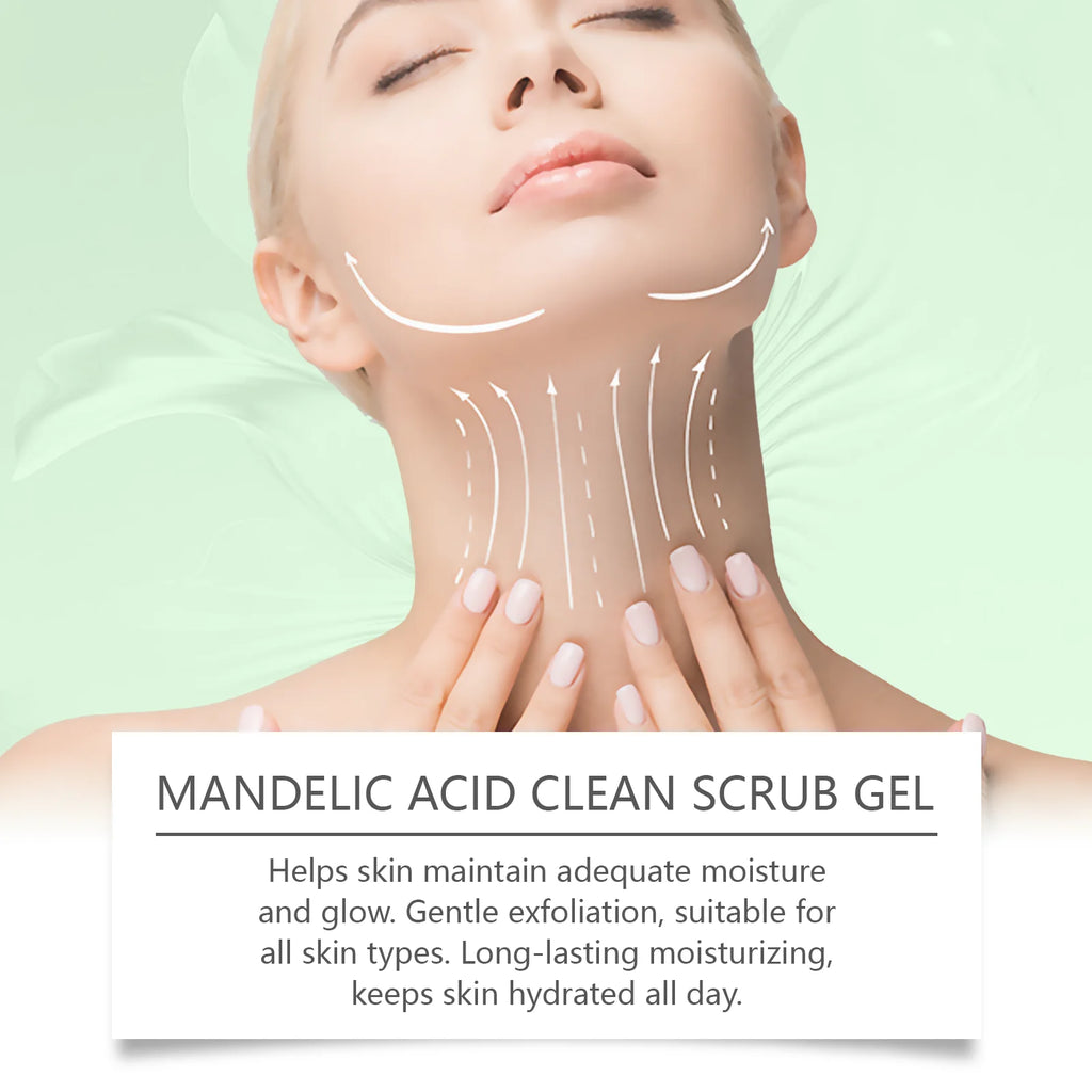 Mandelic Acid Body Scrub Gel Gentle Cleansing Pore Exfoliating Dead Skin Remover Smoothing Reduce Dryness Deep Cleansing Scrub