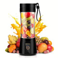 1 wireless portable electric juicer (400ml), juicing cup, vibrating screen, TYPE-C charging mini juicer (6-piece double cup), mu