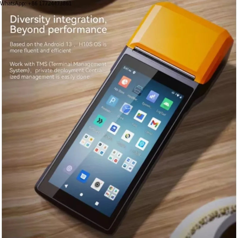 5.5" Touch Screen Hand-held POS Terminal for Marketplace Restaurant Retail Android Cash Register Printer