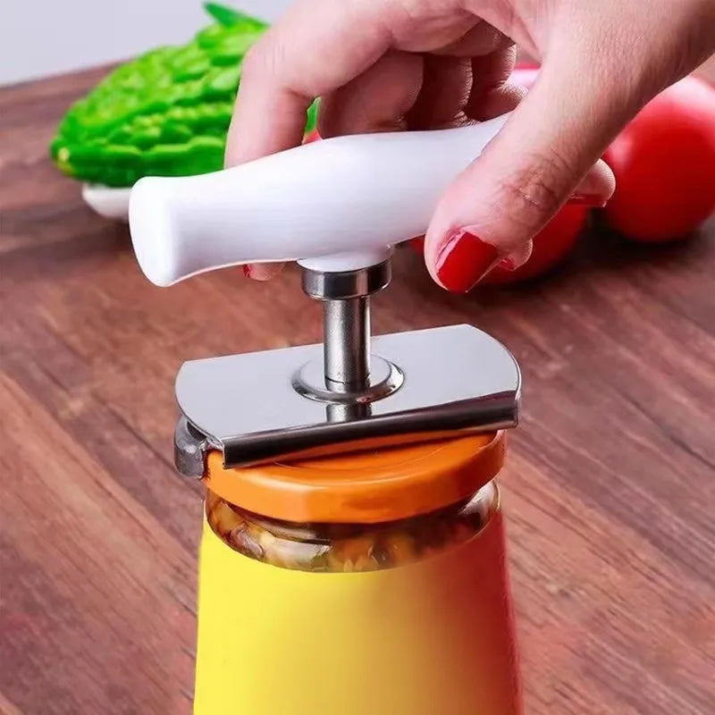 Portable Jar Lids Opener with Adjustable Handle Stainless Steel Easy Open Bottle Opener Glass Can Manual Openers Kitchen Gadgets