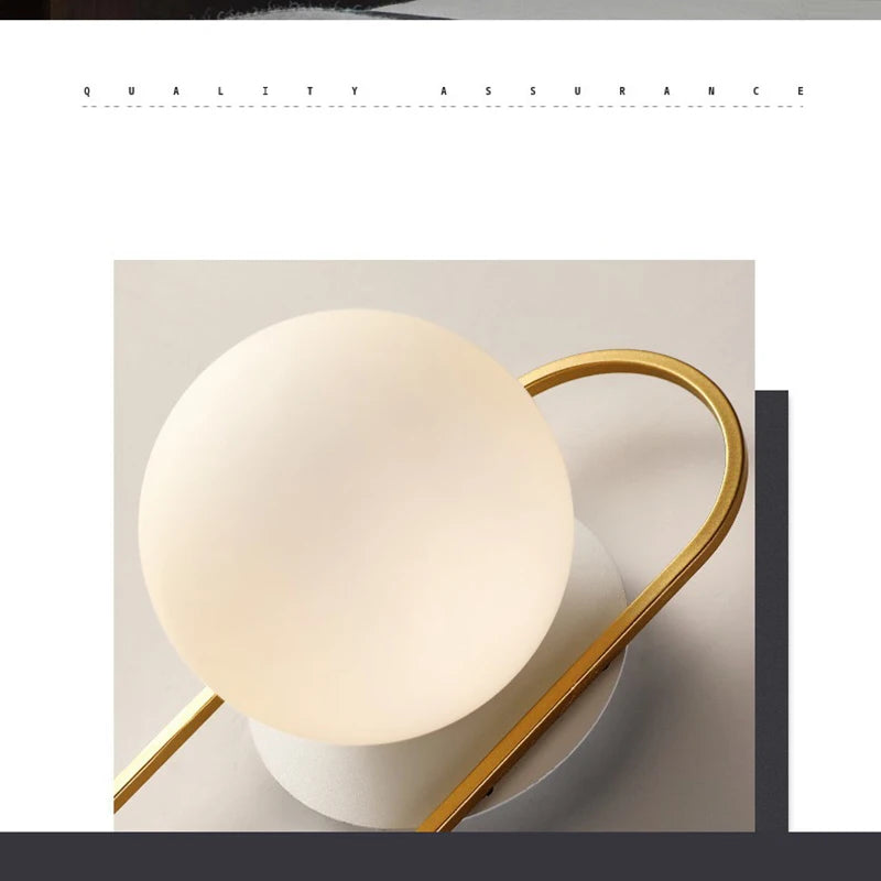 Bedroom LED Wall Lamps with 9W G9 Bulb Hardwired Indoor Frosted Glass Ball Wall Lights Wall Sconce for Bar Kitchen AC110-220V