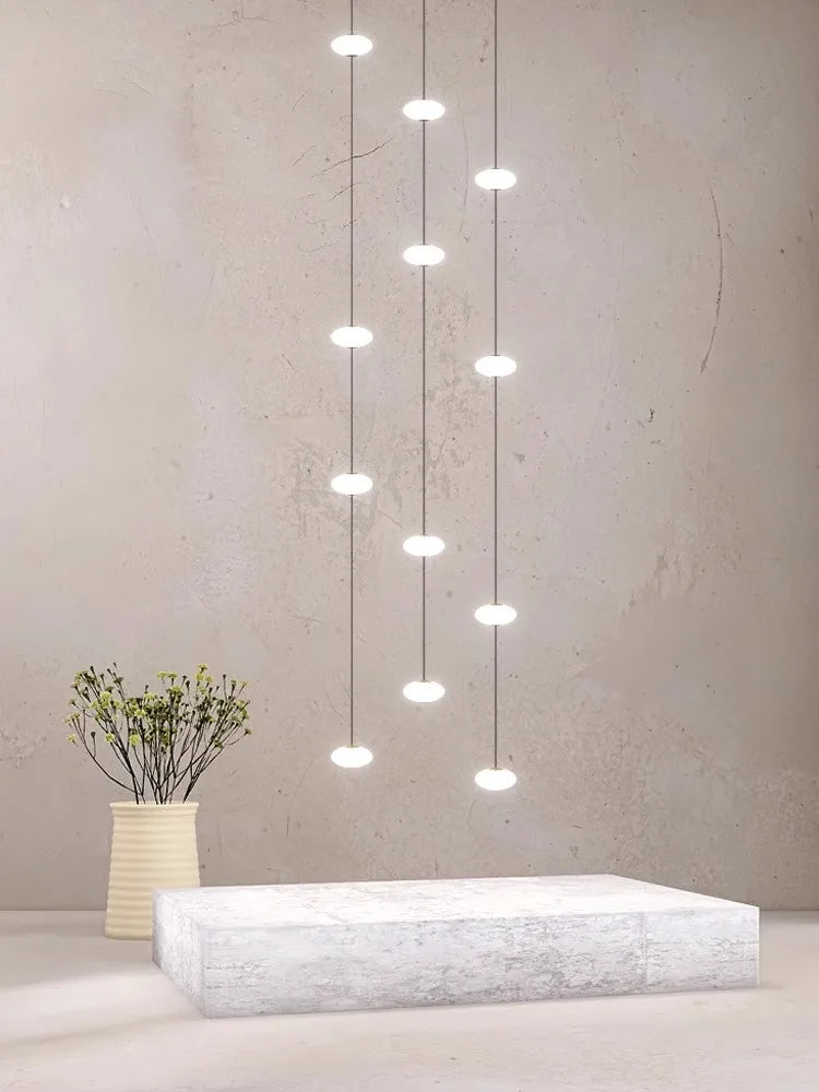 Stairs Modern Chandelier Loft Duplex Living Room Hotel Lobby Long Pendant Nordic Home Decorative Lighting Ball Long Line Pendant