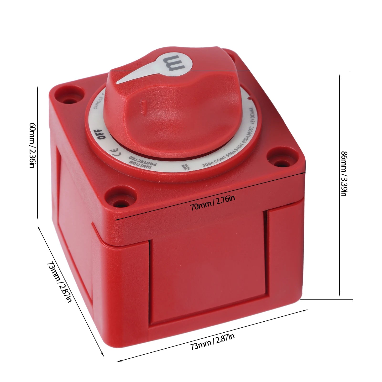 Yacht Battery Switch Single Circuit 6006 MSeries HardWearing IP66 Waterproof For Marine Boat Yacht Accessories DC 12-48V