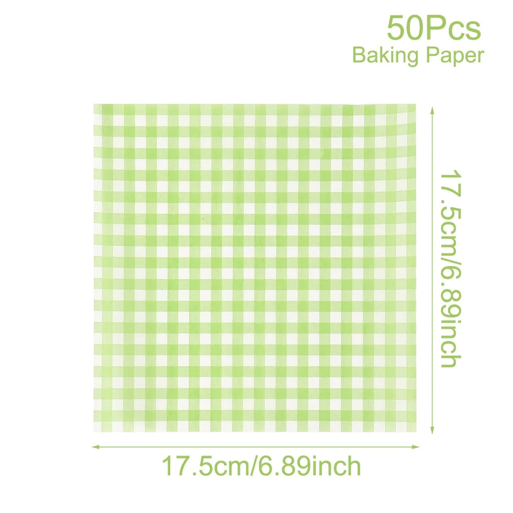 50Pcs Oilproof Wrapping Paper for Bread Sandwich Burger Fries, Food-grade Wax Paper Baking Tools Kitchen Gadgets For Party Gift