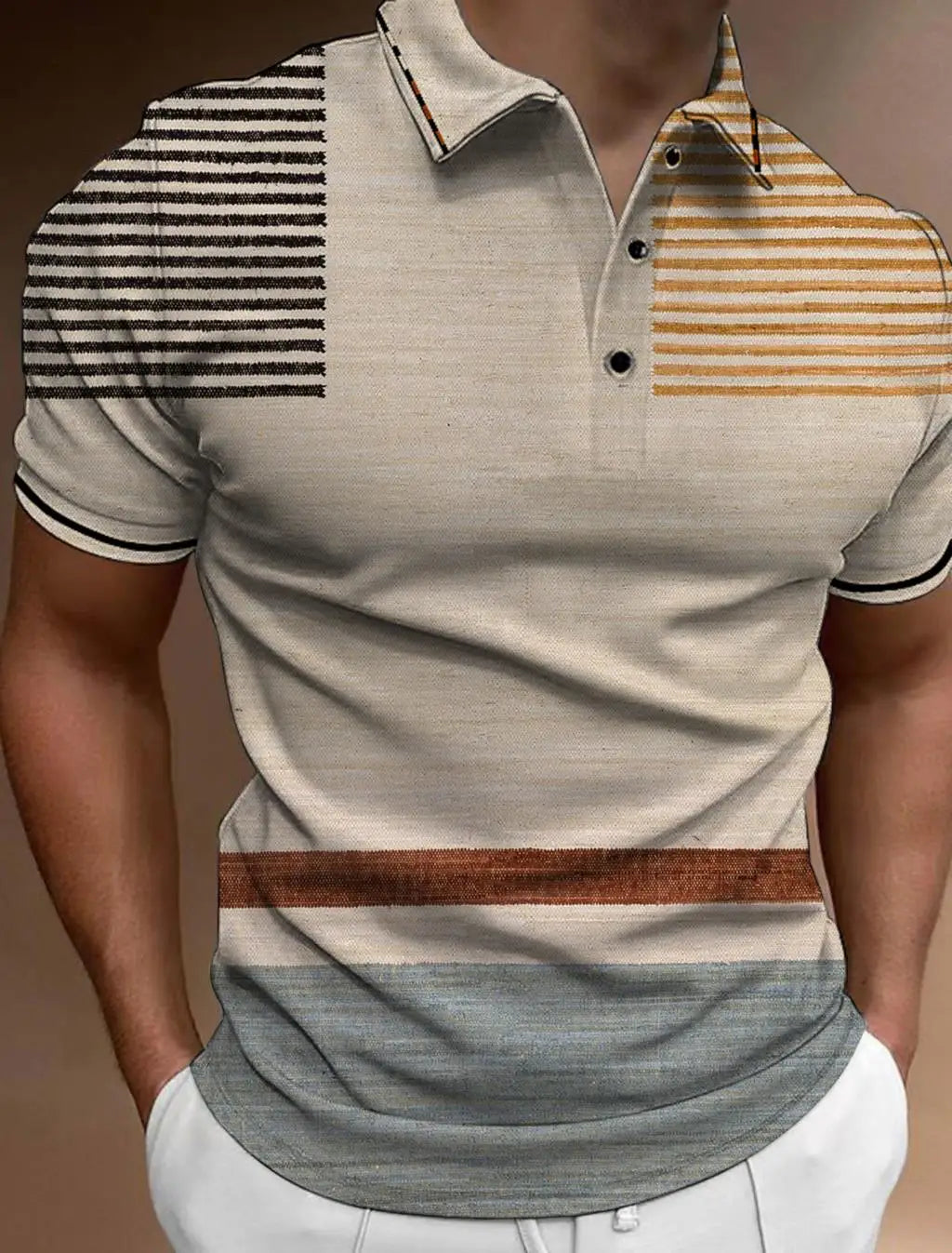 Fashion Men's Button Polo Shirts Casual Summer Short Sleeve Men Male Polo Tee Shirt Men Tops Street Mans Golf Clothing Clothes