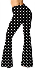 Flare Print Leggings Bell Bottom Palazzo Pants for Women Buttery Soft High Waisted High Waist Ethnic Paisley Bootcut Tall Long