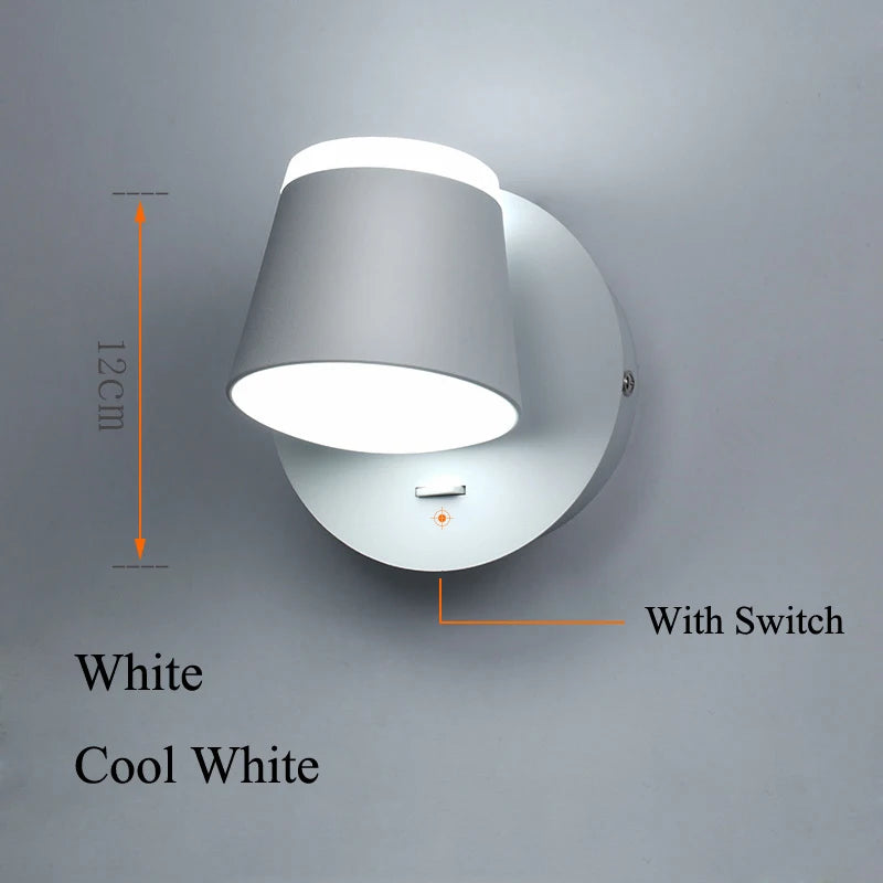 Indoor Home 8W LED Wall Light Wall Mounted Rotation Ceiling LED Wall Lamp Aisle Corridor Living Room Bedroom Reading Lights