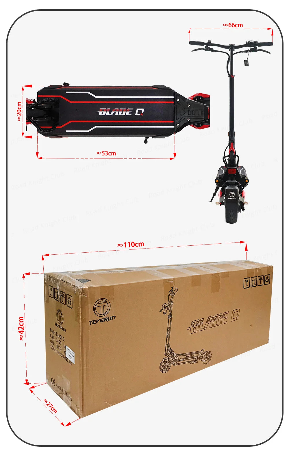 Official TEVERUN Blade Q Pro 36V 15Ah Battery 350W*2 Motor 8inch Solid Tire NFC Lock  Brake Drum brake Electric Scooter