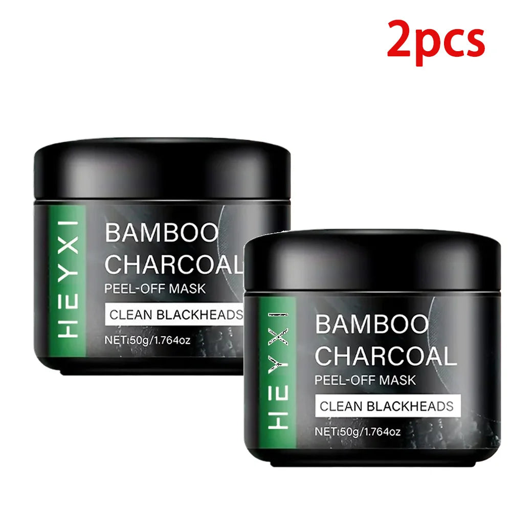 Charcoal Bamboo Peel Off Mask 50g,Deep Cleansing Blackhead Remover, Oil Control Pore Purifying Mud Mask for T-Zone Care