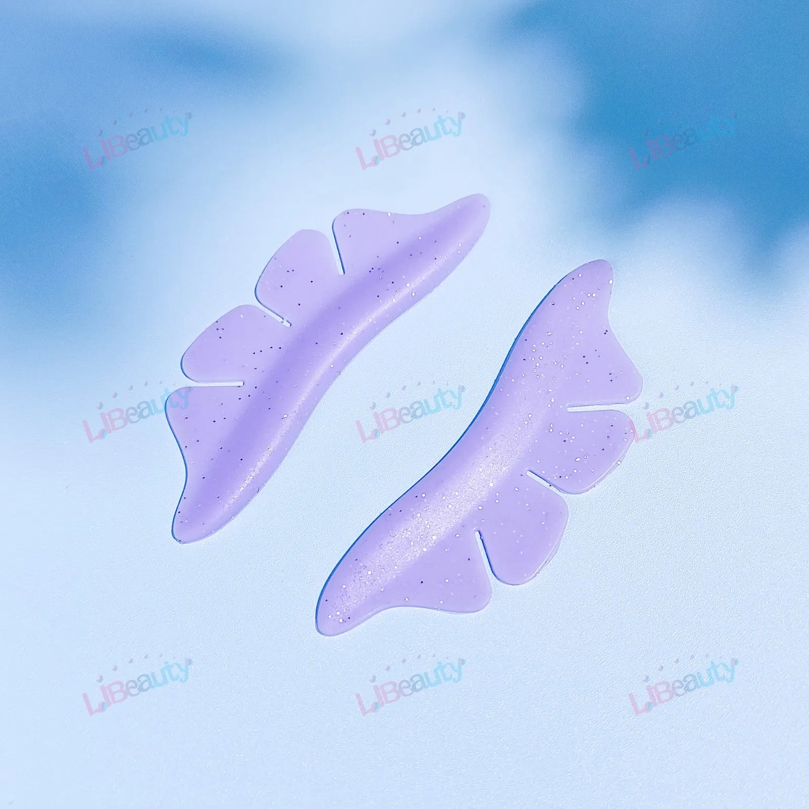 Libeauty 1 Pair Silicone Glitter Butterfly Lash Lift Shield Eyelash Perm Pads Lash Lifting 3D Eyelash Curler Accessories Tool