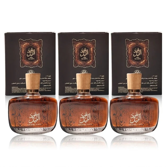 Luxury Oriental Oud Al Layl Eau De Parfum Long Lasting Fragrance Spray For Men And Women Arabian Perfume Body Mist Scent
