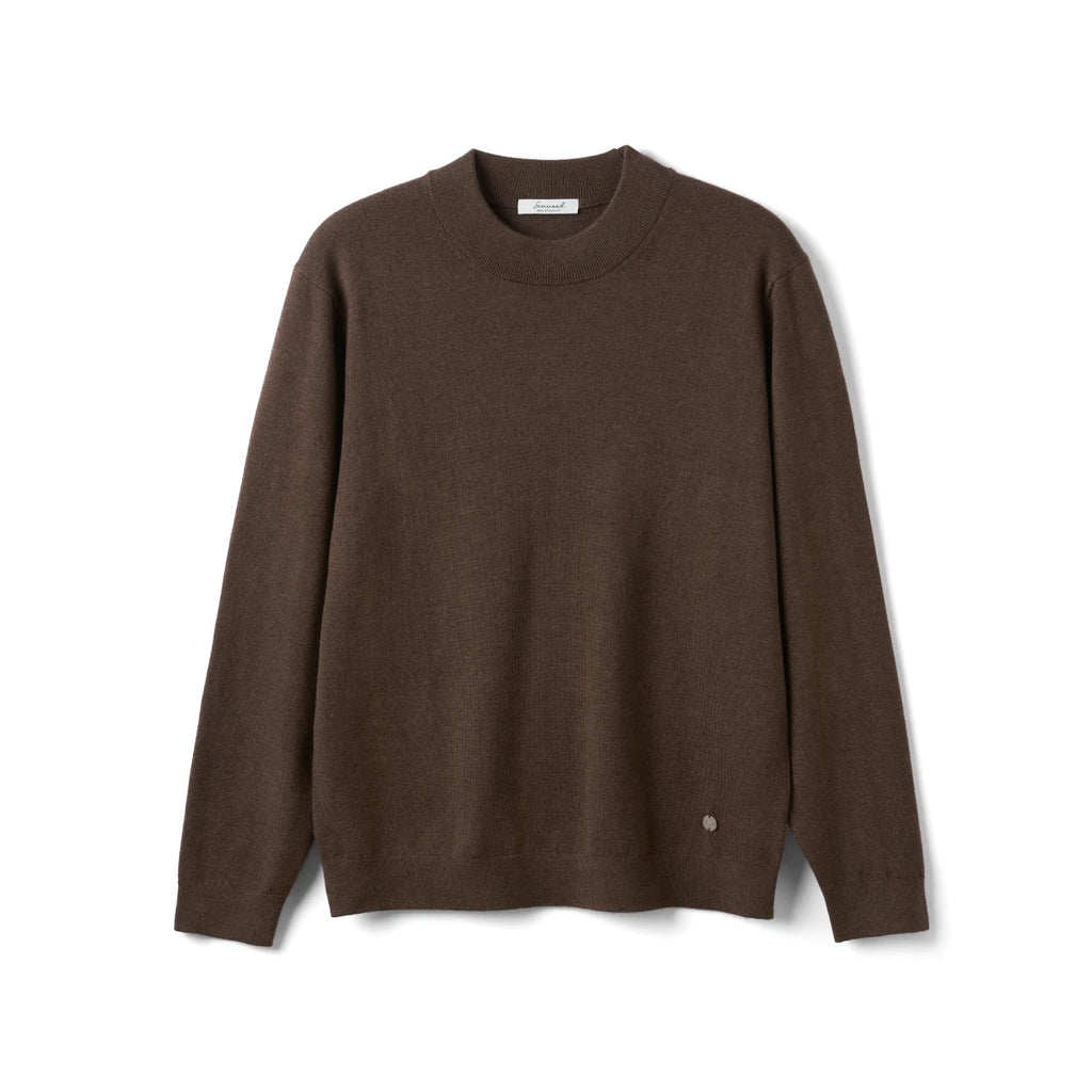 SIMWOOD 2026 Autumn New Regular Fit 12 Gauge Fine Sweater Men Antistaic Basic Knit Pullovers