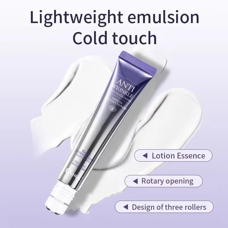 Improve Wrinkle Dark Circle Eye Cream Roller Massager Firming Moisturizing Eye Bags Hyaluronic Acid Eye Skin Care Products