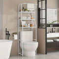 Bathroom Toilet Storage Rack Multi-Layer Metal Shelf With Toilet Paper Holder Balcony Washing Machine Storage Organizer
