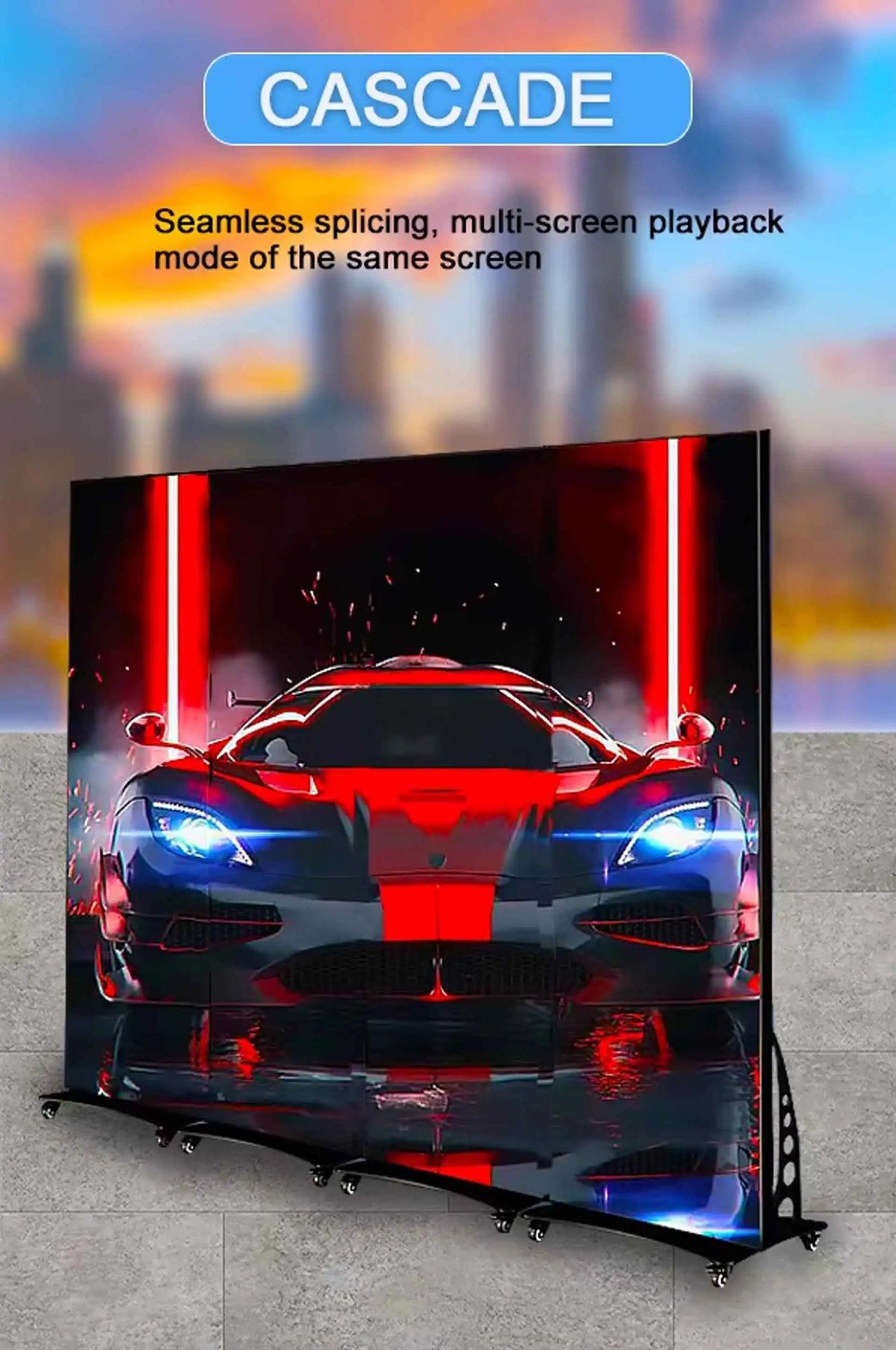 Factory Hot Selling Led Poster 640x1920mm Screen GOB P1.8 Flooring Standing LED Folding Advertising Poster Led Display Events