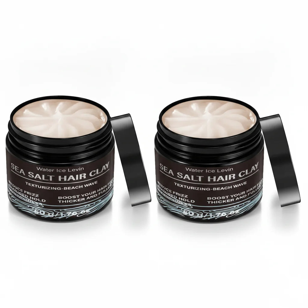 Water Ice Levin Sea Salt Hair Clay Beach Wave Curl Defining Texturizing Styling Paste 60g